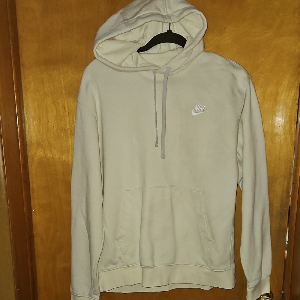 Nike Men's Cream Hoodie